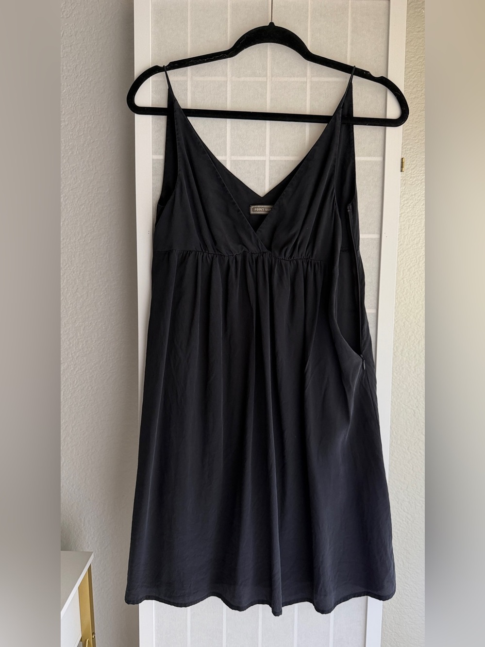 Black Spaghetti Strap Slip Dress